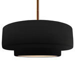 Radiance Tier Stem Pendant - Brushed Brass / Carbon