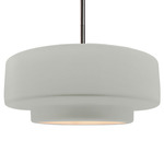 Radiance Tier Stem Pendant - Brushed Nickel / Matte White