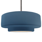 Radiance Tier Stem Pendant - Brushed Nickel / Midnight Sky