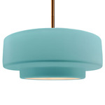 Radiance Tier Stem Pendant - Brushed Brass / Reflecting Pool