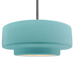 Radiance Tier Stem Pendant - Brushed Nickel / Reflecting Pool