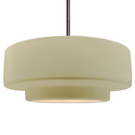 Radiance Tier Stem Pendant - Brushed Nickel / Vanilla Gloss