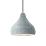 Radiance Droplet Stem Pendant - Matte Black / Textured Faux Concrete
