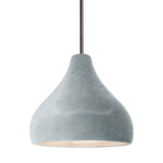 Radiance Droplet Stem Pendant - Brushed Nickel / Textured Faux Concrete