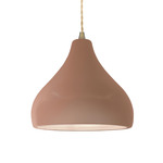 Radiance Droplet Pendant - Antique Brass / Adobe