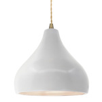 Radiance Droplet Pendant - Antique Brass / Bisque
