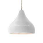Radiance Droplet Pendant - Brushed Nickel / Bisque