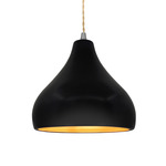 Radiance Droplet Pendant - Brushed Nickel / Carbon / Champagne Gold