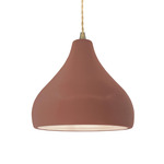 Radiance Droplet Pendant - Antique Brass / Canyon Clay