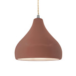 Radiance Droplet Pendant - Brushed Nickel / Canyon Clay