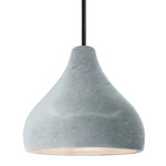 Radiance Droplet Stem Pendant - Matte Black / Textured Faux Concrete