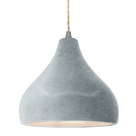 Radiance Droplet Pendant - Brushed Nickel / Textured Faux Concrete