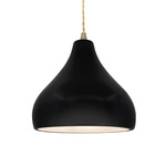 Radiance Droplet Pendant - Antique Brass / Carbon