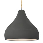 Radiance Droplet Pendant - Brushed Nickel / Gloss Grey