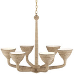 Marbella Chandelier - Contemporary Gold Leaf / Natural