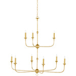 Nottaway Grande Chandelier - Contemporary Gold Leaf