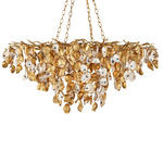 Lucullan Chandelier - Contemporary Gold Leaf