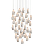 Posh Round Multi-Light Pendant - Silver / White