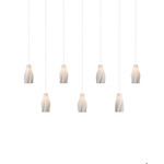 Posh Linear Multi-Light Pendant - Silver / White
