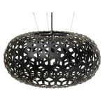 Snowflake Pendant - Black / Black Exterior / Black Interior