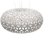 Snowflake Pendant - White / White Exterior / White Interior