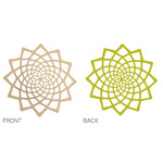 Sunflower Sconce Shade - Bamboo Exterior / Lime Interior