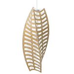 Toru Pendant - White / Bamboo Exterior / White Interior
