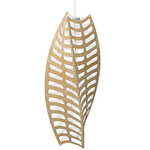 Toru Pendant - White / Bamboo Exterior / White Interior