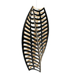 Toru Pendant - Black / Black Exterior / Bamboo Interior