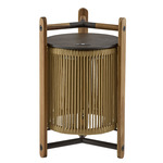 Kando Outdoor Portable Floor Lamp - Teak Wood / Nautical Cord