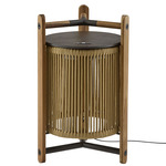 Kando Outdoor Floor Lamp - Teak Wood / Nautical Cord