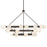 Selene Chandelier - Dark Oxide / Glass Swirl