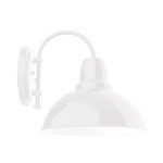 Cafe Hook Outdoor Wall Light - White / White