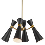 Blake Chandelier - Matte Black / Aged Gold