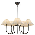 Rosemary Chandelier - Matte Black / White