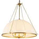 Crosby Chandelier - Brushed Gold / White