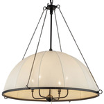 Crosby Chandelier - Matte Black / White