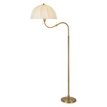 Crosby Floor Lamp - Brushed Gold / White