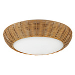 Merida Ceiling Light - Rattan / Frost