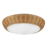 Merida Ceiling Light - Rattan / Frost