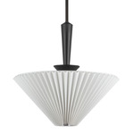 Bridgette Pendant - Matte Black / Folded White