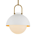 Harper Pendant - Brass / White / Opal Matte