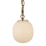 Cherise Pendant - Brushed Gold / Glossy Opal