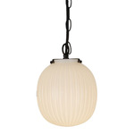 Cherise Pendant - Matte Black / Glossy Opal
