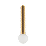 Arden Pendant - Brushed Gold / Opal