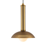 Arden Pendant - Brushed Gold / Opal