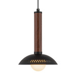 Arden Pendant - Matte Black / Opal