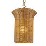 Kai Pendant - Brushed Gold / Rattan
