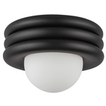Harvey Ceiling Light - Matte Black / Opal