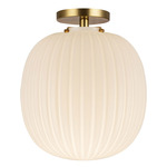 Cherise Ceiling Light - Brushed Gold / Glossy Opal